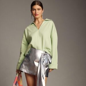 Anthropologie Pilcro V-Neck Pullover Sweatshirt